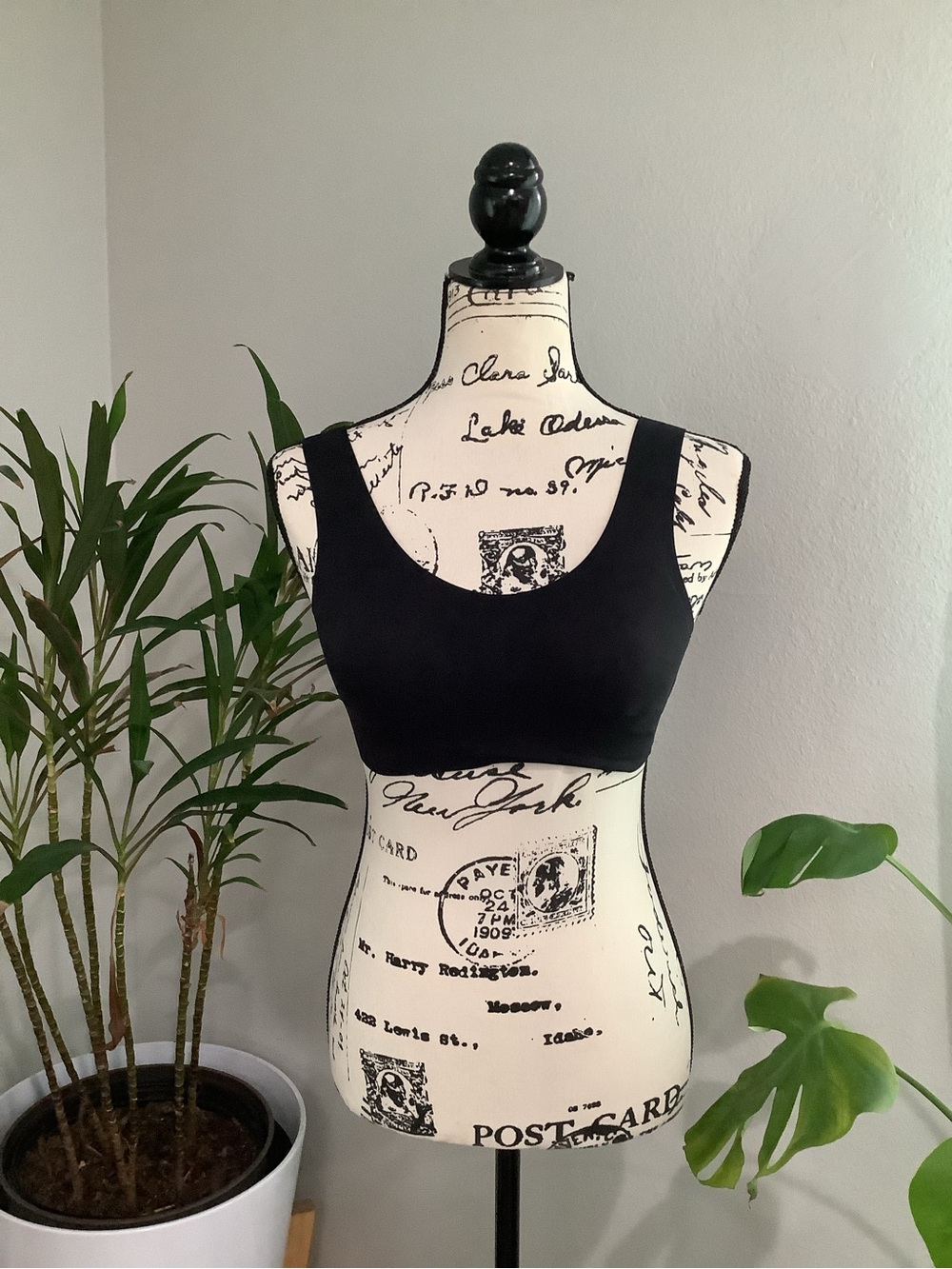 aerie Black Seamless Scoop Support Bra